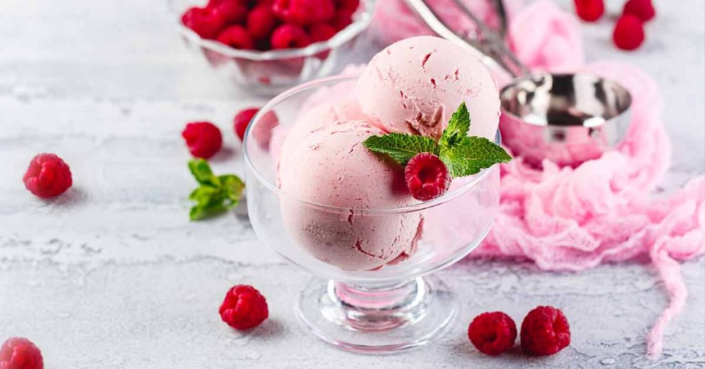 Raspberry ice cream