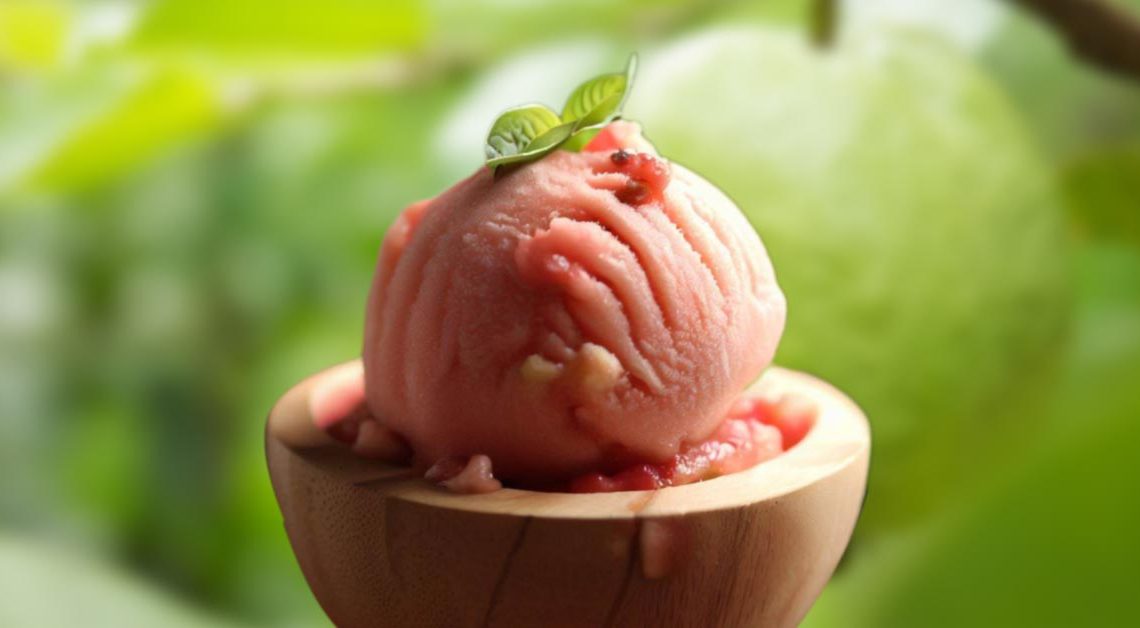 Guava Ice cream Pink Guava Ice Cream